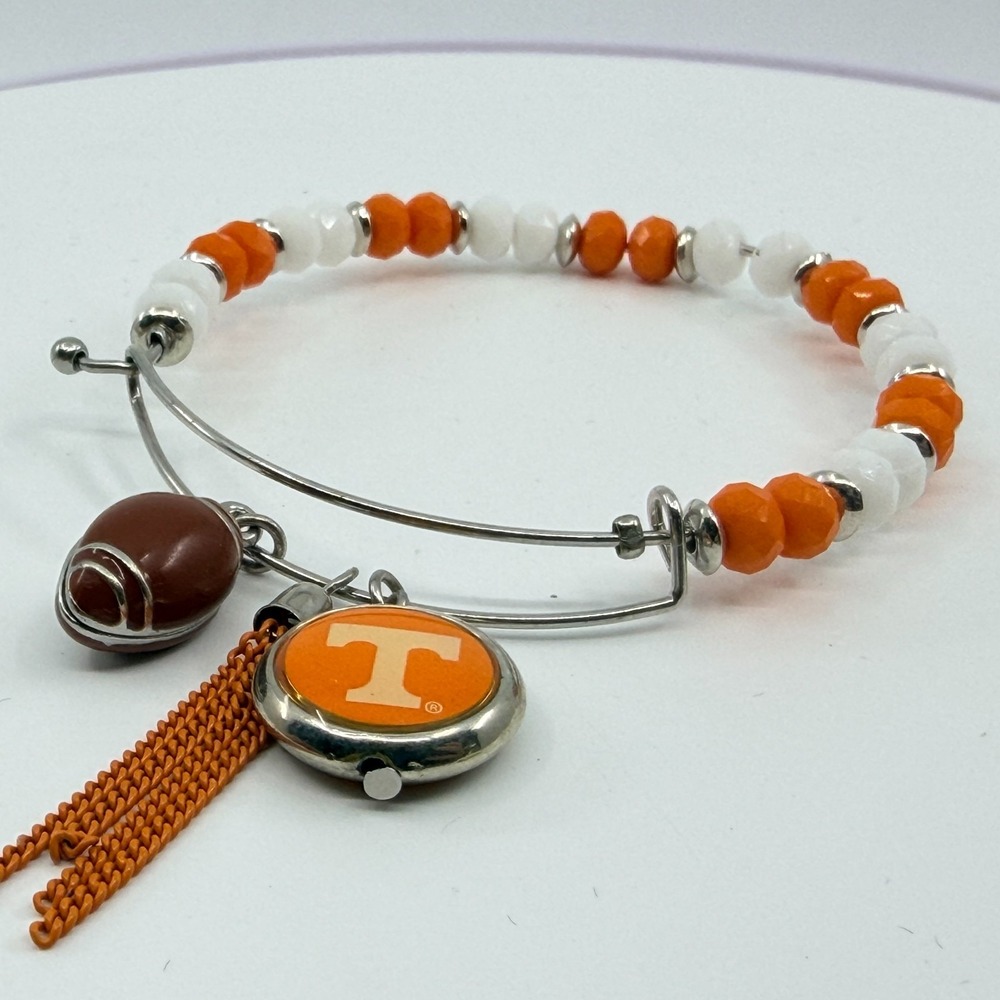 Tennessee Volunteers Football Charm Bangle Bracelet – Game Day Spirit Jewelry - Picture 9 of 12